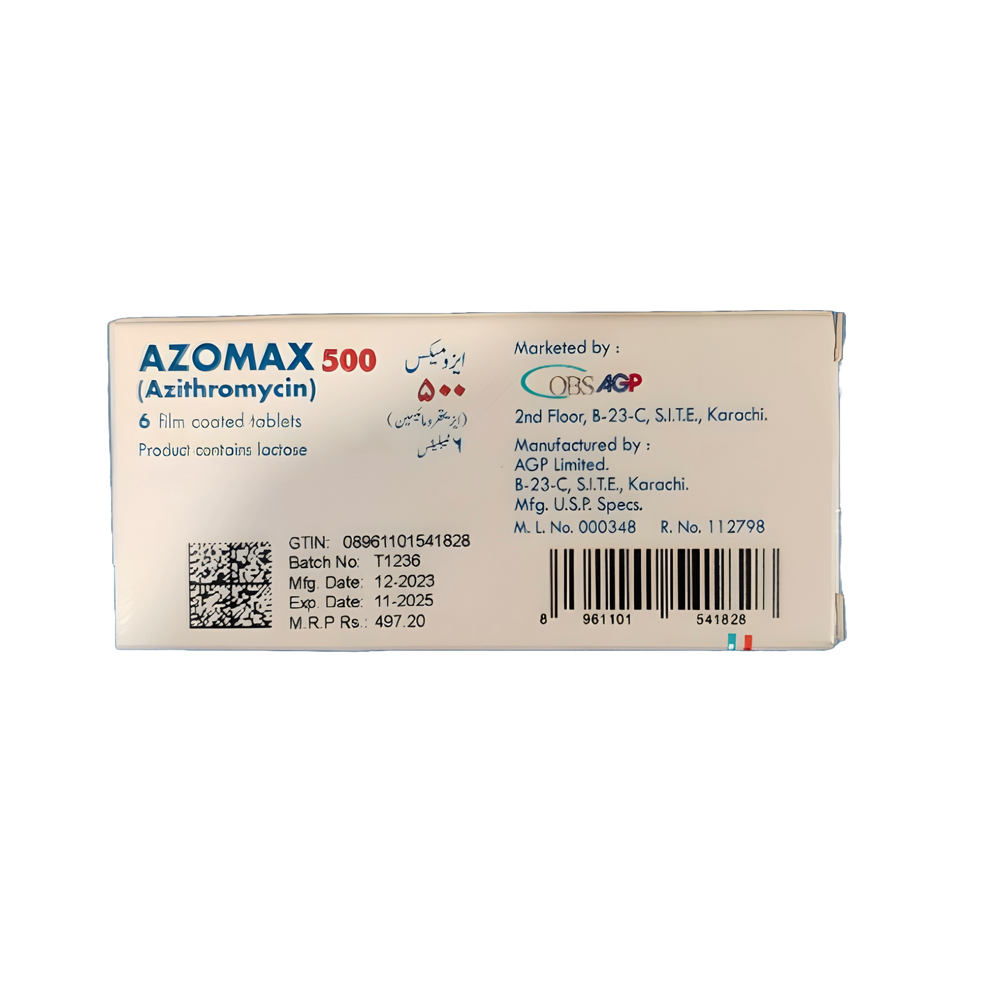 Azomax (Azithromycin) 500mg