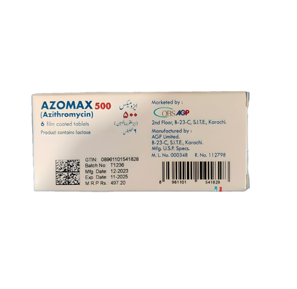 Azomax (Azithromycin) 500mg