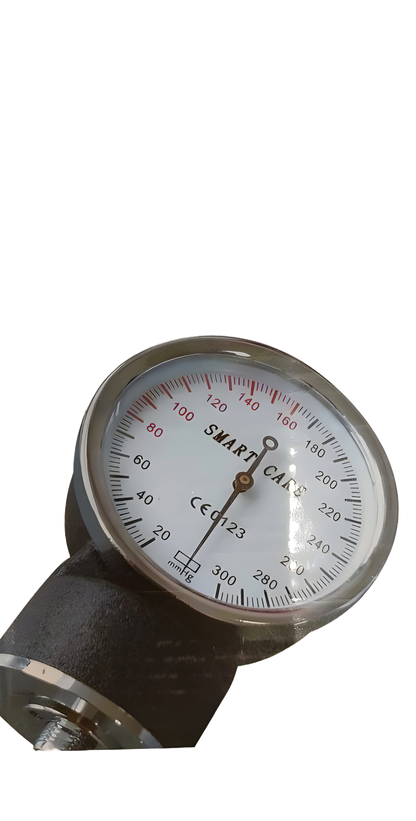 Smart Care Aneroid sphygmomanometer (Model no. 458).