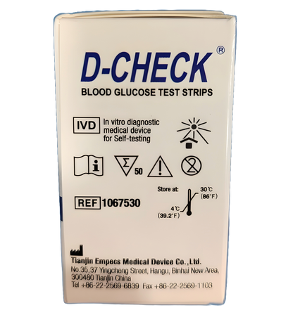 Blood Glucose Test Strips | D-Check