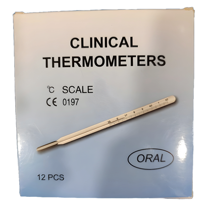 Clinical Thermometers Full Box | Mercury Thermometer