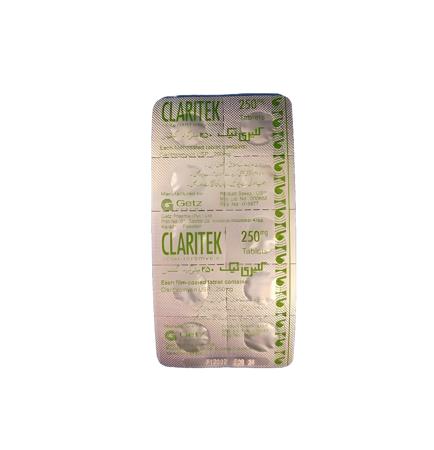 Tablet Claritek 250mg (Clarithromycin)