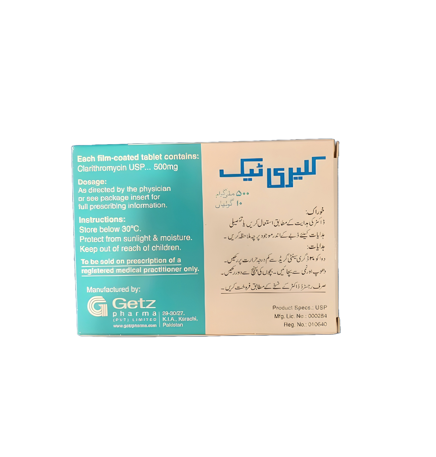 Tablet Claritek 500mg (Clarithromycin)