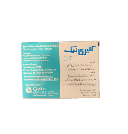 Tablet Claritek 500mg (Clarithromycin)